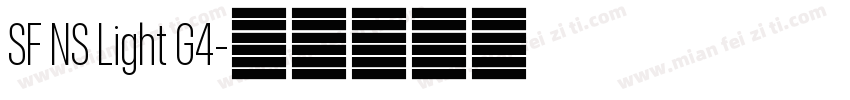SF NS Light G4字体转换